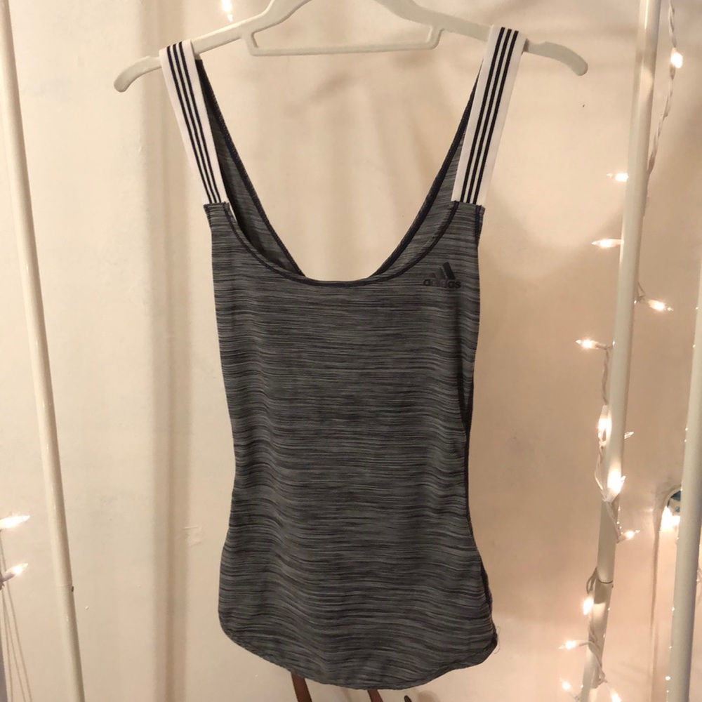 Grey adidas tank top